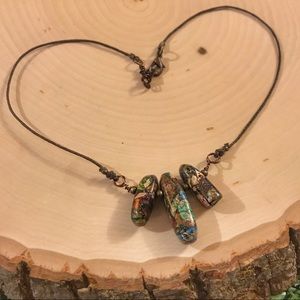 Handmade jasper necklace